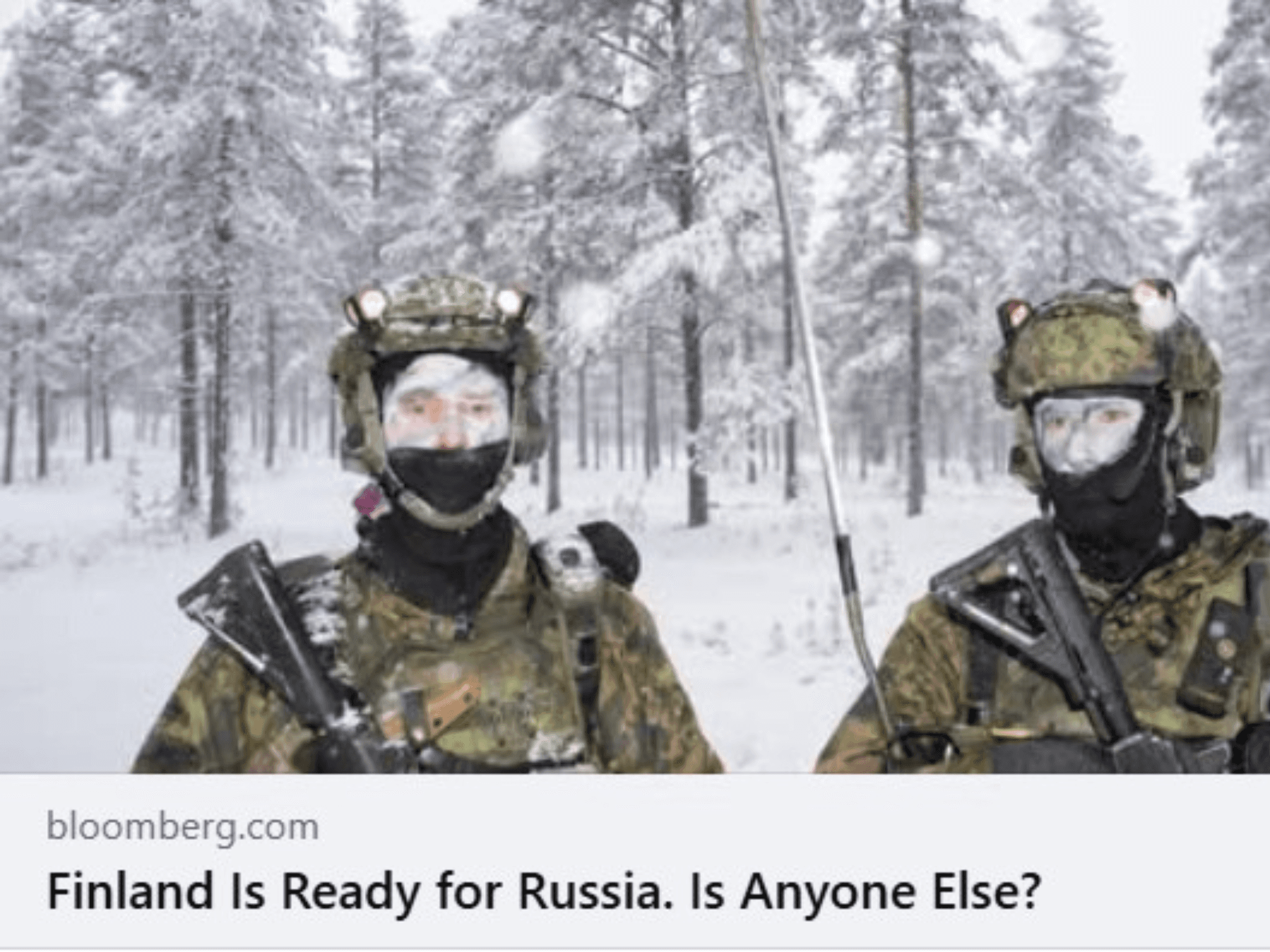 Suomi on valmis Venäjää varten. Onko kukaan muu?